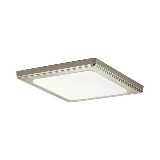 Kichler Zeo 10in Square 1-Light Flush Mount | Brushed Nickel Acrylic | Kitchen & Living Room | 1100 Lumens 3000K | Model 44247NILED30