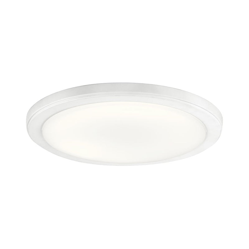 Kichler Zeo 13in LED Flush Mount | Brushed Nickel and Acrylic | Bedroom & Hallway | 13 x 13 x 1 in, 1500 Lumens, 3000K | Model 44248NILED30