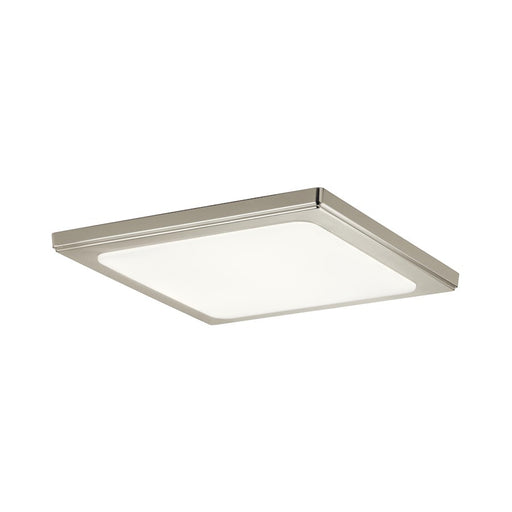 Kichler Zeo 13in Square 1-Light Flush Mount | Modern Brushed Nickel and Acrylic | Kitchen & Hallway | 1500 Lumens 4000K | Model 44249NILED40