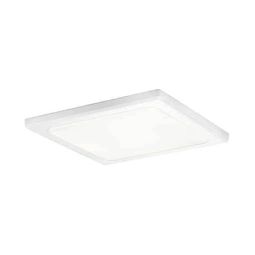 Kichler Zeo 13in Square Flush Mount | White Acrylic Edge-Lit LED | Hallways & Bedrooms | 13 x 13 x 1 in, 1500 Lumens | Model 44249WHLED30