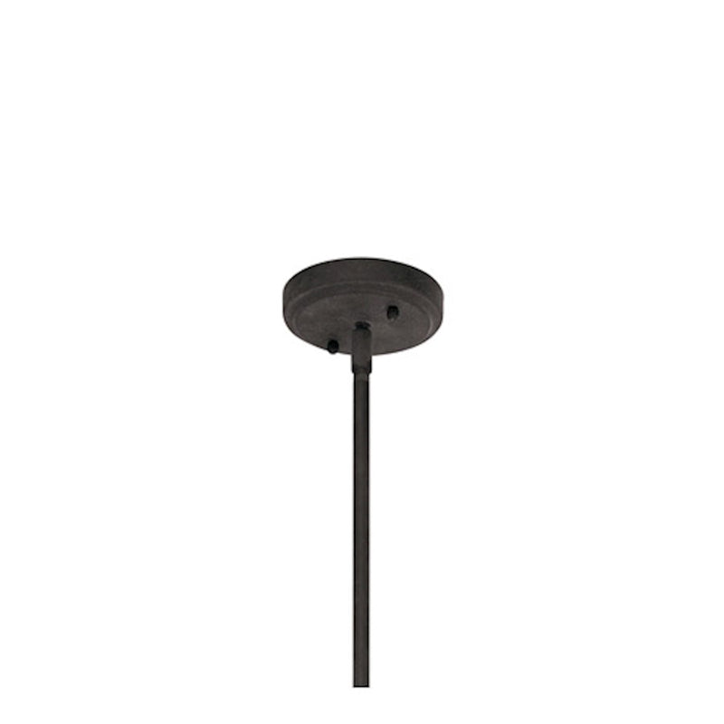 Kichler Gavin 10in 1-Light Pendant | Industrial Weathered Zinc and Waffle Glass | Kitchen Island & Dining Room | 10 x 14 in | Model 44255WZC
