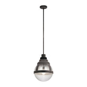 Kichler Gavin 16in 1-Light Pendant | Industrial Weathered Zinc and Waffle Glass | Kitchen Island & Dining Room | 15.75 x 21.75 in | Model 44256WZC