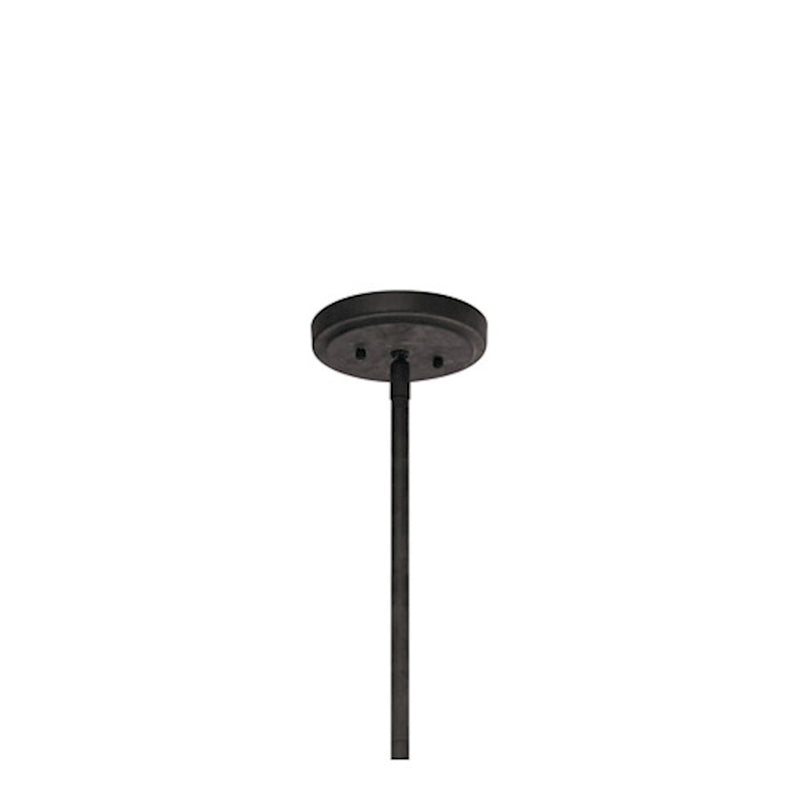 Kichler Gavin 16in 1-Light Pendant | Industrial Weathered Zinc and Waffle Glass | Kitchen Island & Dining Room | 15.75 x 21.75 in | Model 44256WZC