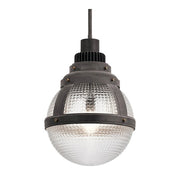 Kichler Gavin 16in 1-Light Pendant | Industrial Weathered Zinc and Waffle Glass | Kitchen Island & Dining Room | 15.75 x 21.75 in | Model 44256WZC