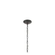 Kichler Botanica 24in 5-Light Chandelier | Farmhouse Anvil Iron and Whitewashed Wood | Dining Room & Living Room | 24 x 34.25 in | Model 44262AVI