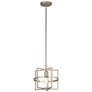 Kichler Peyton 1-Light Pendant | White Washed Wood and Steel | Kitchen Island & Dining Room | 12 x 10.25 in | Model 44291WWW