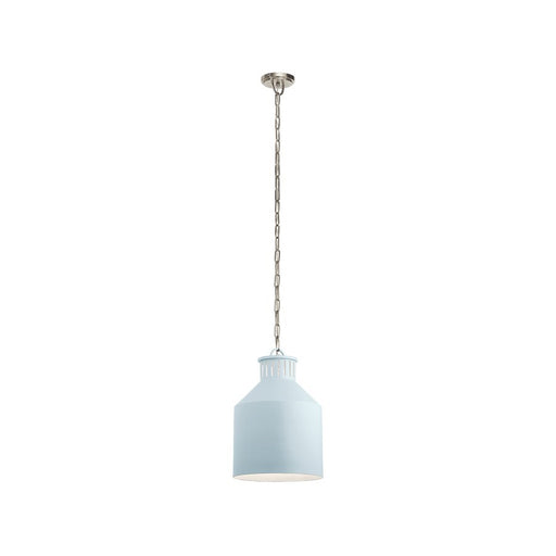 Kichler Montauk 3-Light Pendant | Farmhouse Light Blue Steel | Kitchen Island & Dining Room | 12x17in, 60W Max Each | Model 44307LBL
