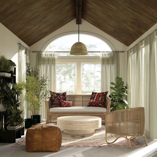 Kichler Raffiana 1 Light Mini Pendant, Black/Clear Satin Etched