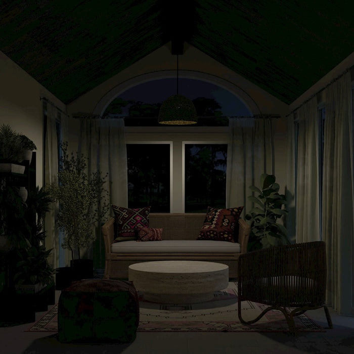 Kichler Raffiana 1 Light Mini Pendant, Black/Clear Satin Etched