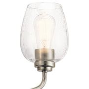 Kichler Valserrano 24in 3-Light Vanity Light | Traditional Brushed Nickel and Clear Seeded Glass | Bathroom Vanity | 24 x 10 x 7 in | Model 45129NICS