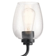 Kichler Valserrano 33.5in 4-Light Vanity Light | Traditional Black and Clear Seeded Glass | Bathroom Vanity | 33.5 x 10.25 in | Model 45130BKCS