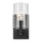 Kichler Crosby 1 Light Cylinder 9.25" Wall Sconce, Black/Clear