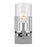 Kichler Crosby 1-Light 9.25in Wall Sconce | Modern Chrome Steel and Clear Glass | Bedroom & Hallway Accent | 4.5 x 9.25 x 6.25 in | Model 45495CHCLR