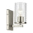 Kichler Crosby 1-Light Wall Sconce | Modern Brushed Nickel Steel and Clear Glass | Bedroom & Hallway Accent | 4.5 x 9.25 x 6.25 in | Model 45495NICLR