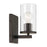 Kichler Crosby 1 Light Cylinder 9.25" Wall Sconce, Bronze/Clear