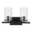 Kichler Crosby 2 Light Linear 8.75" Vanity Light, Black/Clear