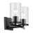 Kichler Crosby 2 Light Linear 8.75" Vanity Light, Black/Clear