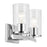 Kichler Crosby 2 Light Linear 8.75" Vanity Light, Chrome/Clear