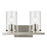 Kichler Crosby 2 Light Linear 8.75" Vanity Light, Nickel/Clear - 45496NICLR