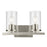Kichler Crosby 2 Light Linear 8.75" Vanity Light, Nickel/Clear