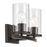 Kichler Crosby 2 Light Linear Vanity Light | Olde Bronze Steel & Clear Glass | Bathroom & Powder Room Vanity Light | 100W Max | Model 45496OZCLR