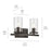 Kichler Crosby 2 Light Linear Vanity Light | Olde Bronze Steel & Clear Glass | Bathroom & Powder Room Vanity Light | 100W Max | Model 45496OZCLR