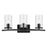 Kichler Crosby 3 Light Linear 8.75" Vanity Light, Black/Clear