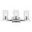 Kichler Crosby 23in Wide 3-Light Vanity Light | Modern Chrome & Clear Glass | Bathroom Vanity Lighting | 24W Max 120V Damp Rated | Model 45497CHCLR