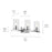 Kichler Crosby 23in Wide 3-Light Vanity Light | Modern Chrome & Clear Glass | Bathroom Vanity Lighting | 24W Max 120V Damp Rated | Model 45497CHCLR