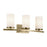 Kichler Crosby 3Lt Linear 8.75" Vanity Light, Brass/Etched Cased Opal