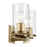 Kichler Crosby 3 Light Linear 8.75" Vanity Light, Brass/Clear