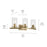Kichler Crosby 3 Light Linear 8.75" Vanity Light, Brass/Clear