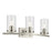 Kichler Crosby 3 Light Linear 8.75" Vanity Light, Nickel/Clear