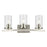 Kichler Crosby 3 Light Linear 8.75" Vanity Light, Nickel/Clear