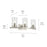 Kichler Crosby 3 Light Linear 8.75" Vanity Light, Nickel/Clear