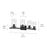 Kichler Crosby 31in 4-Light Linear Vanity Light | Modern Black Steel & Clear Glass | Bathroom Vanity & Damp Area Light | 4 Lights 100W | Model 45498BKCLR