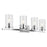 Kichler Crosby 4 Light Linear 8.75" Vanity Light, Chrome/Clear