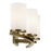 Kichler Crosby 31in 4-Light Linear Vanity Light | Natural Brass Steel & Satin Etched Cased Opal Glass | Bathroom Vanity Light | Model 45498NBR