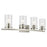 Kichler Crosby 31in 4-Light Vanity Light | Brushed Nickel Steel & Clear Glass | Bathroom & Powder Room Lighting | 100W per Bulb, 4-Bulb | Model 45498NICLR