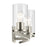 Kichler Crosby 31in 4-Light Vanity Light | Brushed Nickel Steel & Clear Glass | Bathroom & Powder Room Lighting | 100W per Bulb, 4-Bulb | Model 45498NICLR