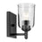 Kichler Shailene 1 Light Bell 8.25" Wall Sconce, Black/Clear