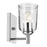 Kichler Shailene 1 Light Bell 8.25" Wall Sconce, Chrome/Clear