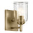Kichler Shailene 1 Light Bell 8.25" Wall Sconce, Brass/Clear