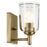 Kichler Shailene 1 Light Bell 8.25" Wall Sconce, Brass/Clear