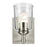 Kichler Shailene 1 Light Bell 8.25" Wall Sconce, Nickel/Clear