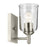 Kichler Shailene 1 Light Bell 8.25" Wall Sconce, Nickel/Clear