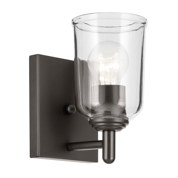 Kichler Shailene 1 Light Bell 8.25" Wall Sconce, Olde Bronze/Clear