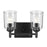 Kichler Shailene 2 Light Linear 8.25" Vanity Light, Black/Clear - 45573BKCLR