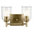 Kichler Shailene 2 Light Linear 8.25" Vanity Light, Brass/Clear - 45573NBRCLR