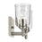 Kichler Shailene 2 Light Linear 8.25" Vanity Light, Nickel/Clear